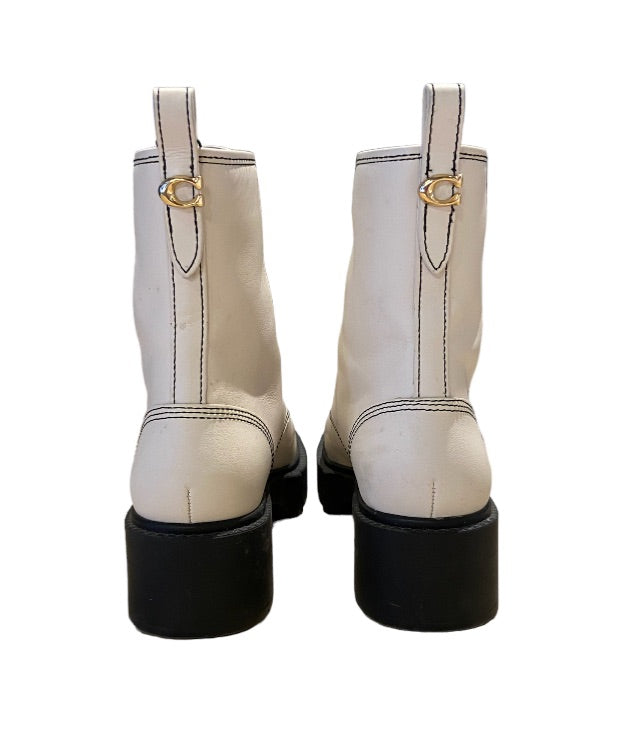 Bottes Coach en crème, 8