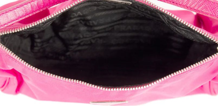 Rose PRADA Sacs, POCHETTE EN NYLON TESSUTO