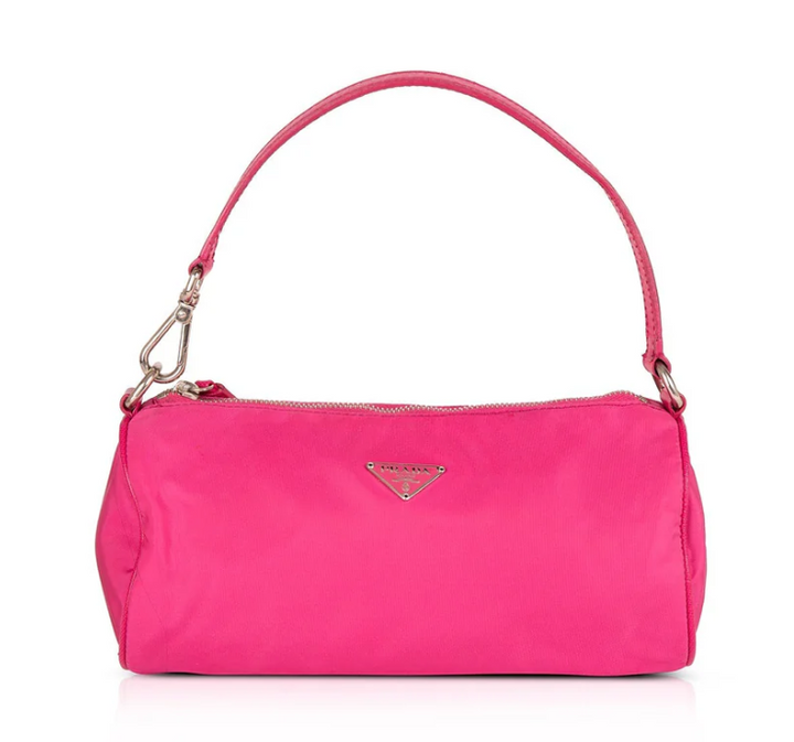 Rose PRADA Sacs, POCHETTE EN NYLON TESSUTO