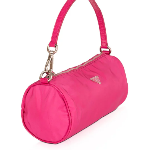 Rose PRADA Sacs, POCHETTE EN NYLON TESSUTO